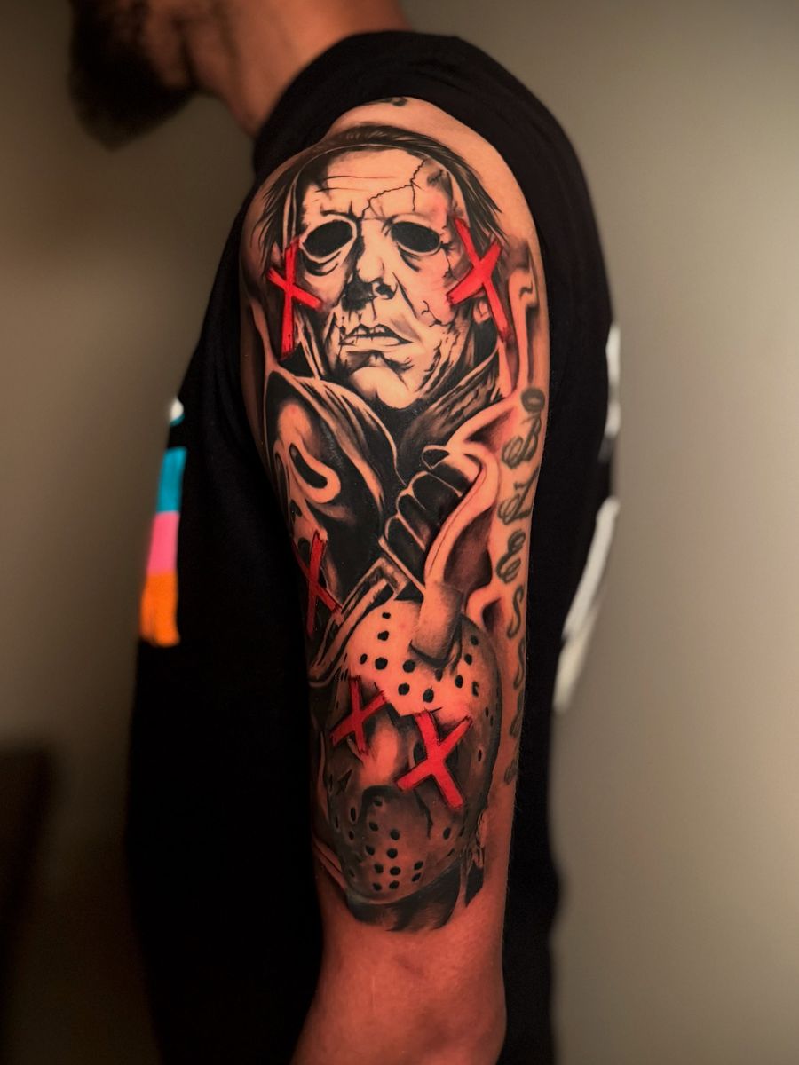 Horror portrait sleeve by Abram